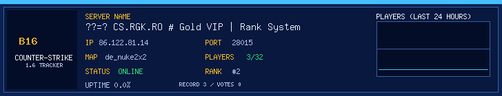 Banner live pentru ︻芫=一 CS.RGK.RO # Gold VIP | Rank System